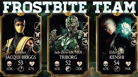 MKX Mobile:Frostbite Team!Sub-Zero Triborg Gameplay!