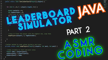 Lo-fi ASMR coding a player leaderboard simulator (Part 2) with keyboard noises
