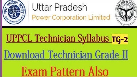 uppcl technician tg2 syllabus 2022 post-891