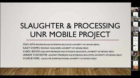 University of Nevada Reno (UNR) Custom Mobile Slaughter Project: