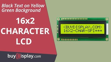 Arduino Serial 16x2 Character Display,ST7070 Controller Black Text on Yellow Green Background