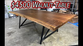 $4500 Walnut Table || Live Edge Black Walnut Table || Epoxy Disaster