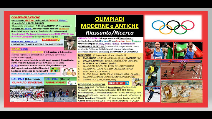 OLIMPIADI  riassunto  (Olimpiadi antiche e moderne, simboli, discipline, atleti, paralimpiadi...)