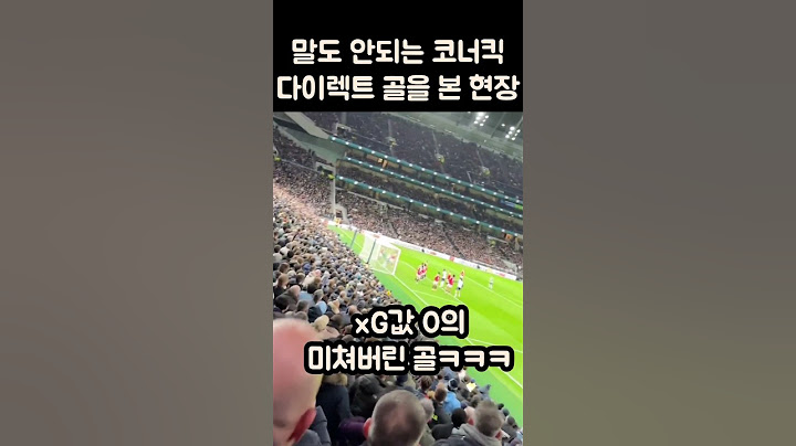 손흥민 코너킥 다이렉트 골을 본 현장 반응ㅋㅋㅋㅋ