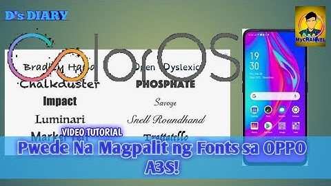 How to Change Font Style on Your Oppo Phone? Oppo A3s Color OS Update (TUTORIAL 2019)| D