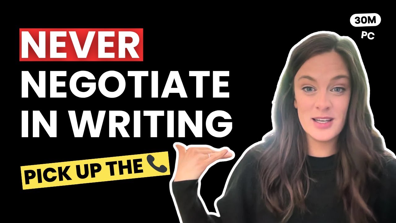 You Should Never Negotiate Over Email (Do This Instead) - YouTube