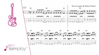Video thumbnail of "Pickett Wilson: The Commitments - In the Midnight Hour (Intermediate) - Bass Tabs with Play Along"