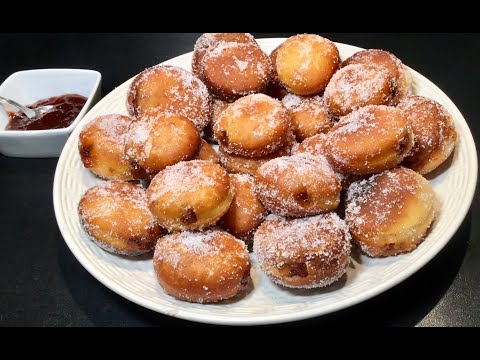 recette-pour-le-goÛter-de-beignets-faciles-À-faire-les-mini-beignets-À-la-confiture-de-fraise