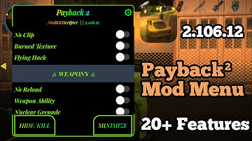 Payback 2 Mod Menu || 2.106.12 || Free Download