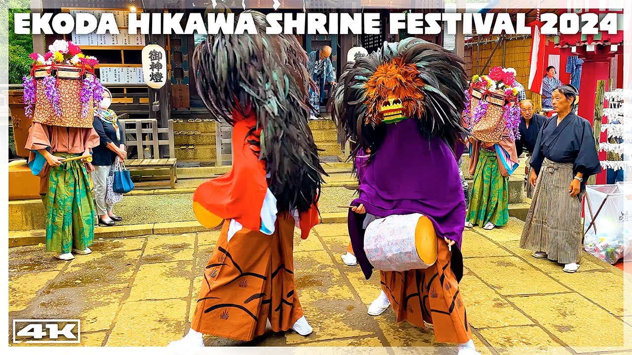 重さ6kgを超える大きな獅子頭!!【江古田氷川神社例大祭 2024】三匹