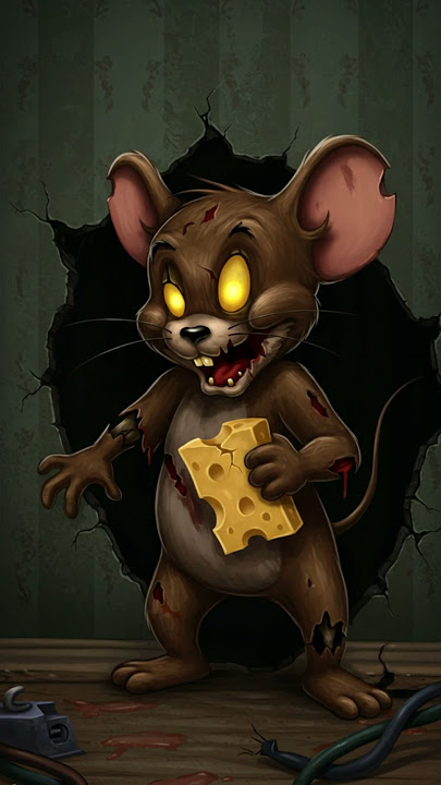 Horror Version of Tom and Jerry! Spike, Tuffy, Jerry & Tom as Endless Cartoon Nightmares! 🐭💀 #shorts