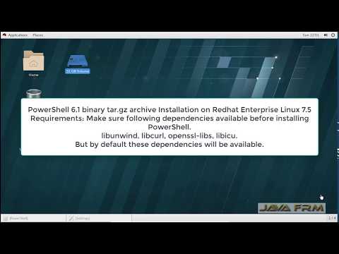 PowerShell 6.1 binary tar.gz archive Installation on Redhat Enterprise Linux 7.5