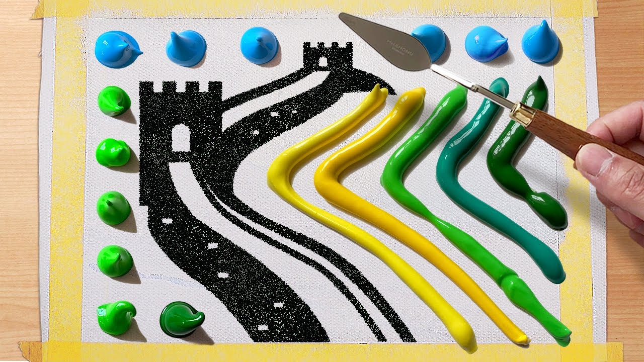 How to paint the Great Wall of China | Attractions Painting Challenge #8