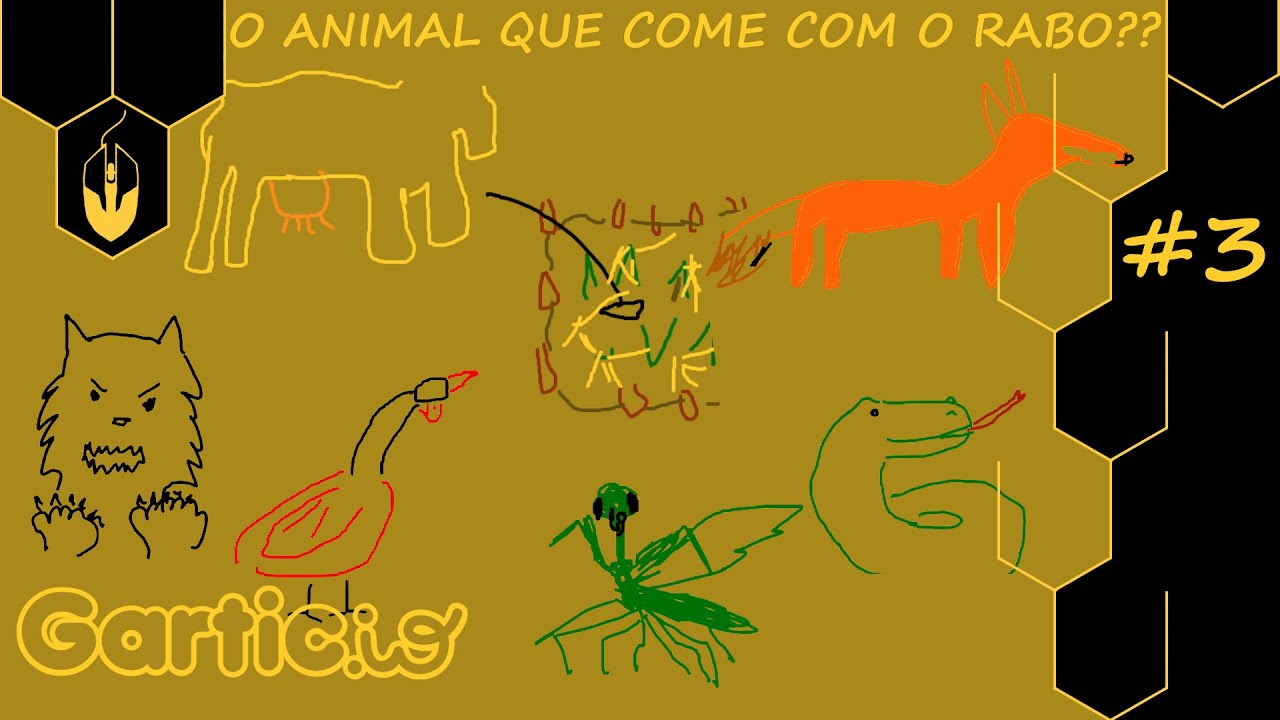 QUAL O ANIMAL QUE COME COM O RABO??! - Gartic #gartic - YouTube