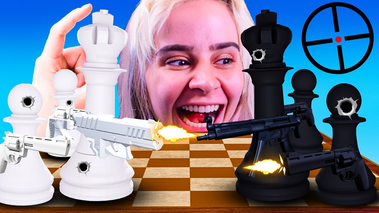 usando 3% do meu QI para jogar Xadrez com Armas! (FPS CHESS) 