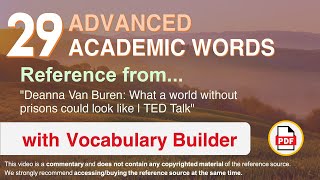 29 Advanced Academic Words Words Ref from "What a world without prisons could look like | TED Talk"