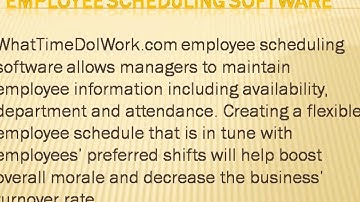 Employee scheduling software installation from Whattimedoiwork