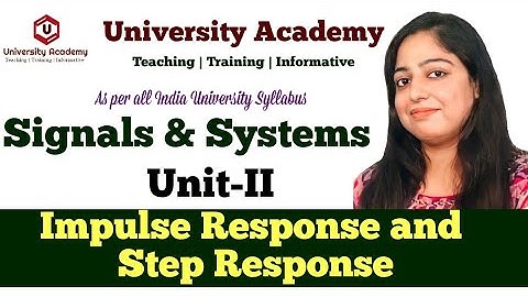 SS20: Linear shift-invariant (LSI) systems, Impulse Response and Step response, Convolution