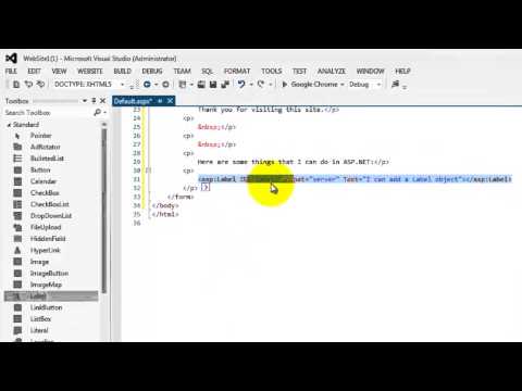 Beginner's Tutorial for ASP.NET 4.5 - 03-Building Your First ASP.NET Web Site