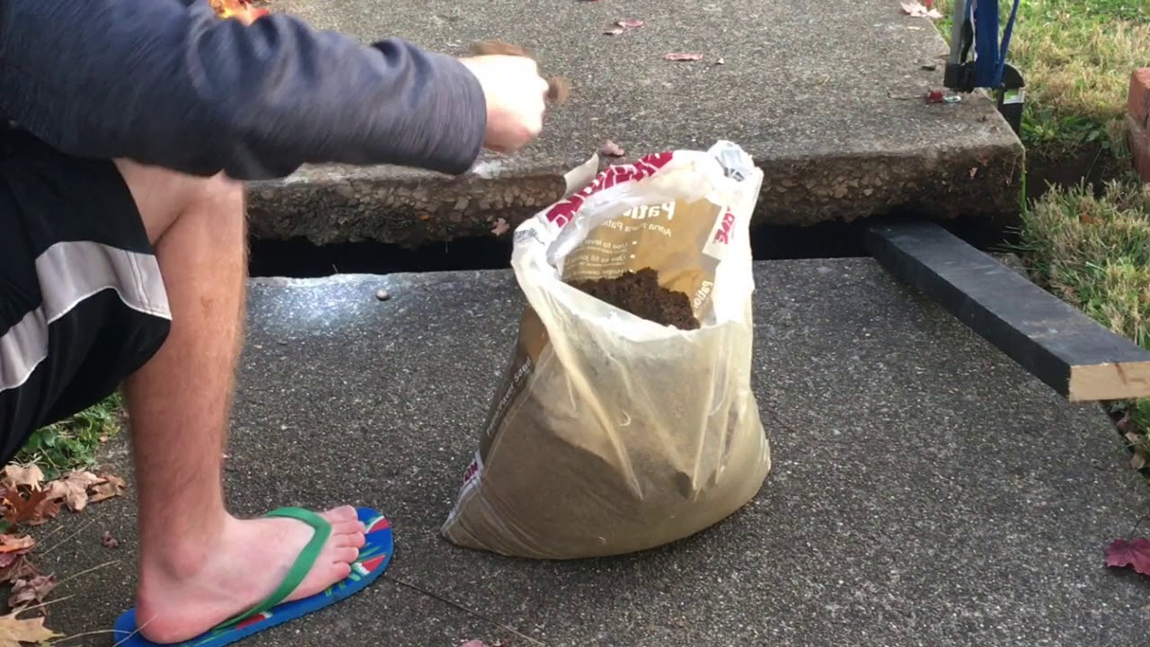 Raise A Sunken Sidewalk For Free YouTube how-to-fill-in-a-sunken-living-room-youtube