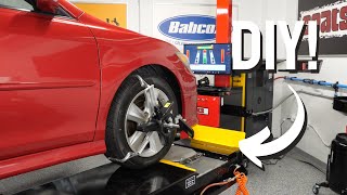 How to do an alignment on a car at home using only a tape-measure!!! (And Alignment Basics)