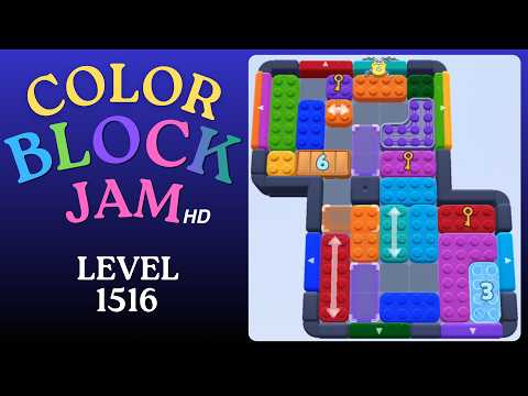 Color Block Jam Level 1516 Solution Walkthrough