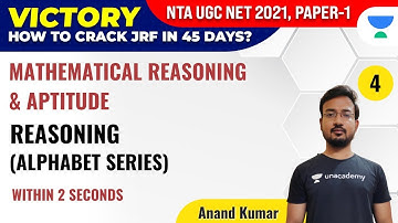 UGC NET 2021 | Mathematical Reasoning & Aptitude by Anand Kumar | Reasoning (Alphabet Series)
