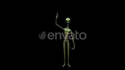 4K Alien Waving | Motion Graphics - Envato elements