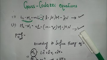 Gauss Codazzi equations | Differential geometry |lecture in (urdu/hindi)