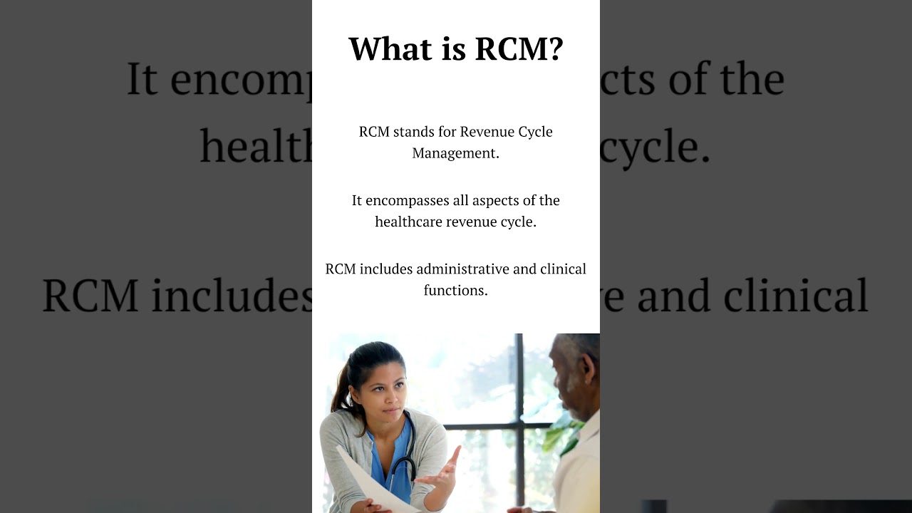 What is RCM? #revenuecyclemanagement #healthcare #medicalbilling #medicalcoding