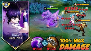 SASUKE BUT I USING THIS NEW BROKEN BUILD AND EMBLEM IN SOLO RANK BEAT HERO META! (Must Watch) - MLBB