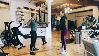 Partner Squat with Arm Hold