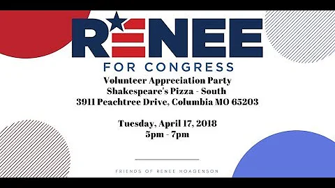 Renee Hoagenson Appreciation Pizza at Shakespeare's