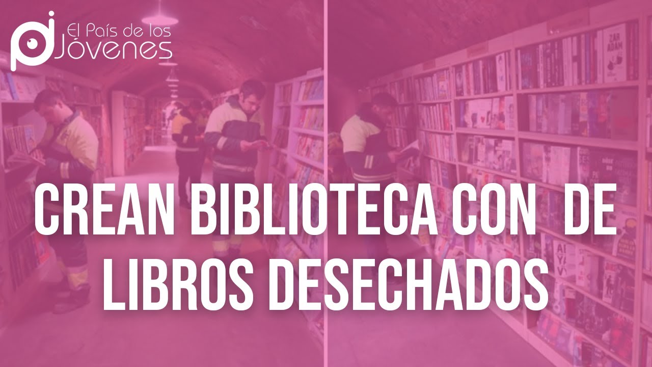 Crean biblioteca con miles de libros desechados - YouTube