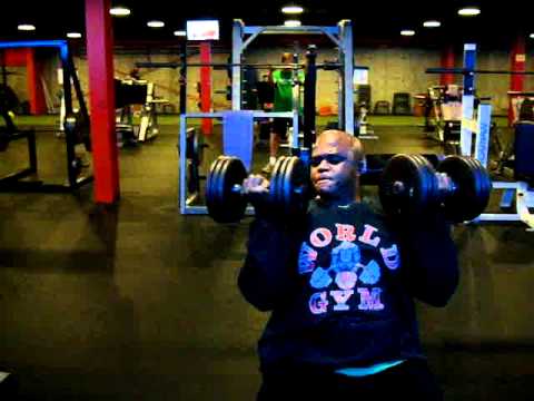 Alvin A. Holder on Day 04 doing The Arnold Press at Anatomies, Hattiesburg, MS 39402.