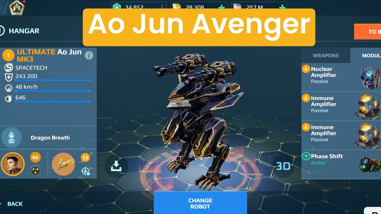 Ao Jun Avenger FULL ULTIMATE | War Robots Gameplay