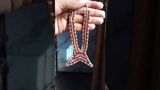 how to make necklace for laddu gopal ji 🧿🦚💗#handmadejewellery #ladoogopalnecklace