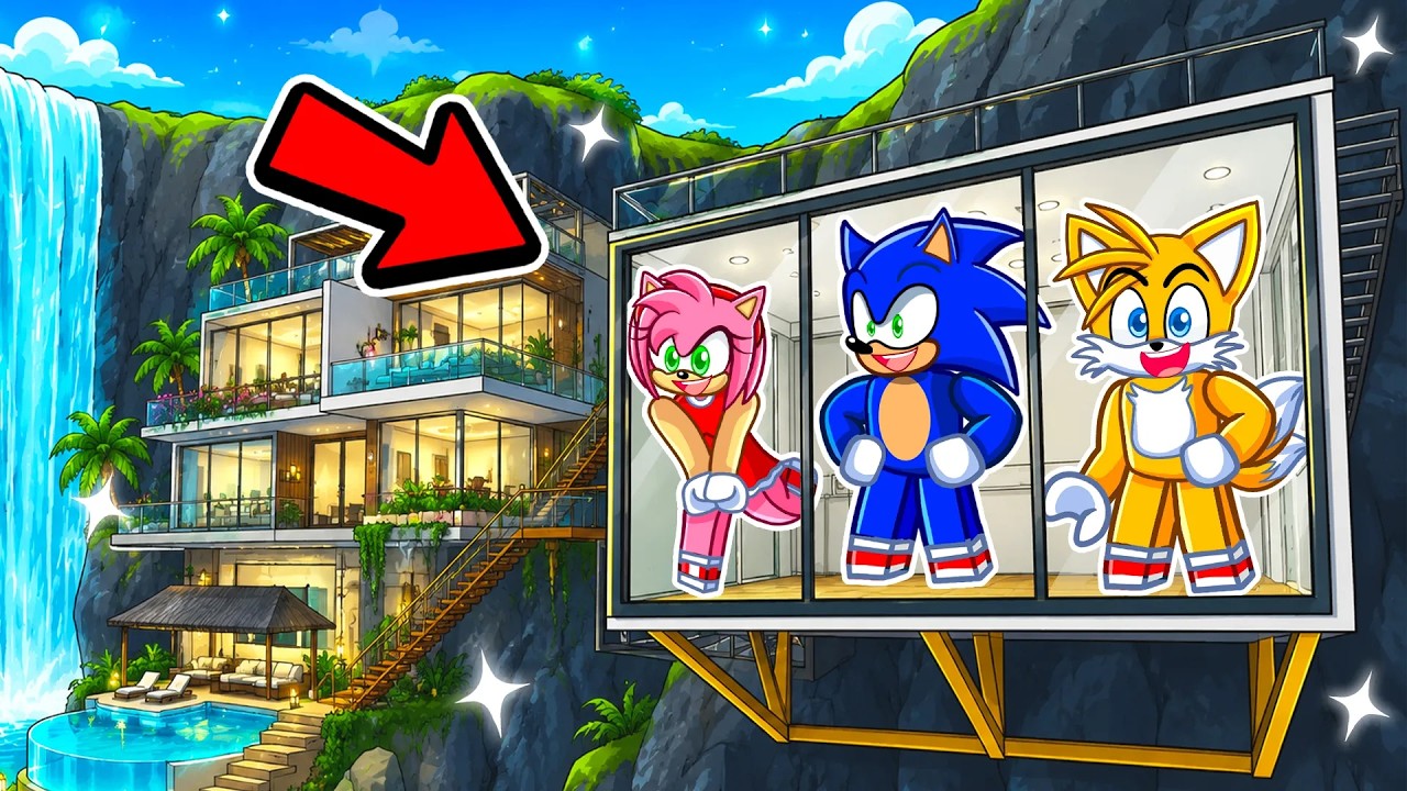 Sonic Spent $965,756 For The BEST CLIFF SIDE MANSION In Roblox!