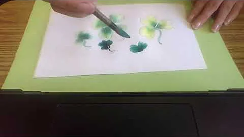 Saint Patrick Day Watercolor Shamrock