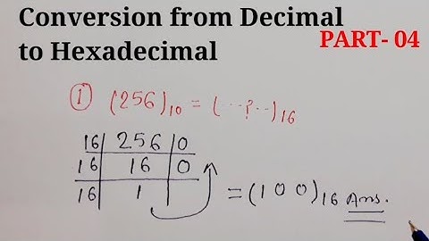 Decimal to Hexadecimal Conversion ll Decimal se Hexadecimal me kyse Badle ll Decimal to Hexadecimal