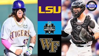 #5 LSU v #1 Wake Forest (AMAZING!) | College World Series Winners Bracket | 2023 College Baseball