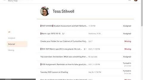 How to find missing assignments in google classroom