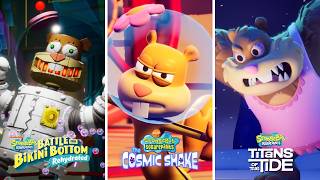 Evolution of Sandy Boss Fights in Spongebob Trilogy Game (BFBB, Cosmic Shake, Titans of The Tide)