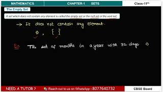 The Empty Set (Null Set) | CBSE Class 11 Maths Chapter 1 Sets