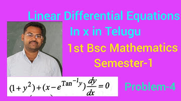 Linear Differential Equations In x in Telugu