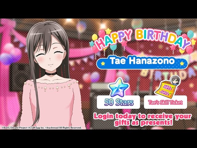 Tae's Special Birthday! - BanG Dream Girls Band Party