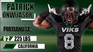 6'2 225 | S | Patrick Onwuasor : Portland St. (OR) Senior Year Highlights