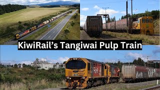 KiwiRail's Tangiwai Pulp Train (4K) (Drone Footage)