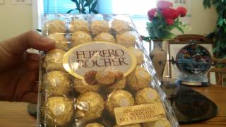 I received this box of ferrero rocher fine hazelnut chocolates as a
christmas present from my uncle & aunt. these are amazingly delicious!
serving...