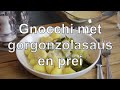 Gnocchi met gorgonzolasaus en prei